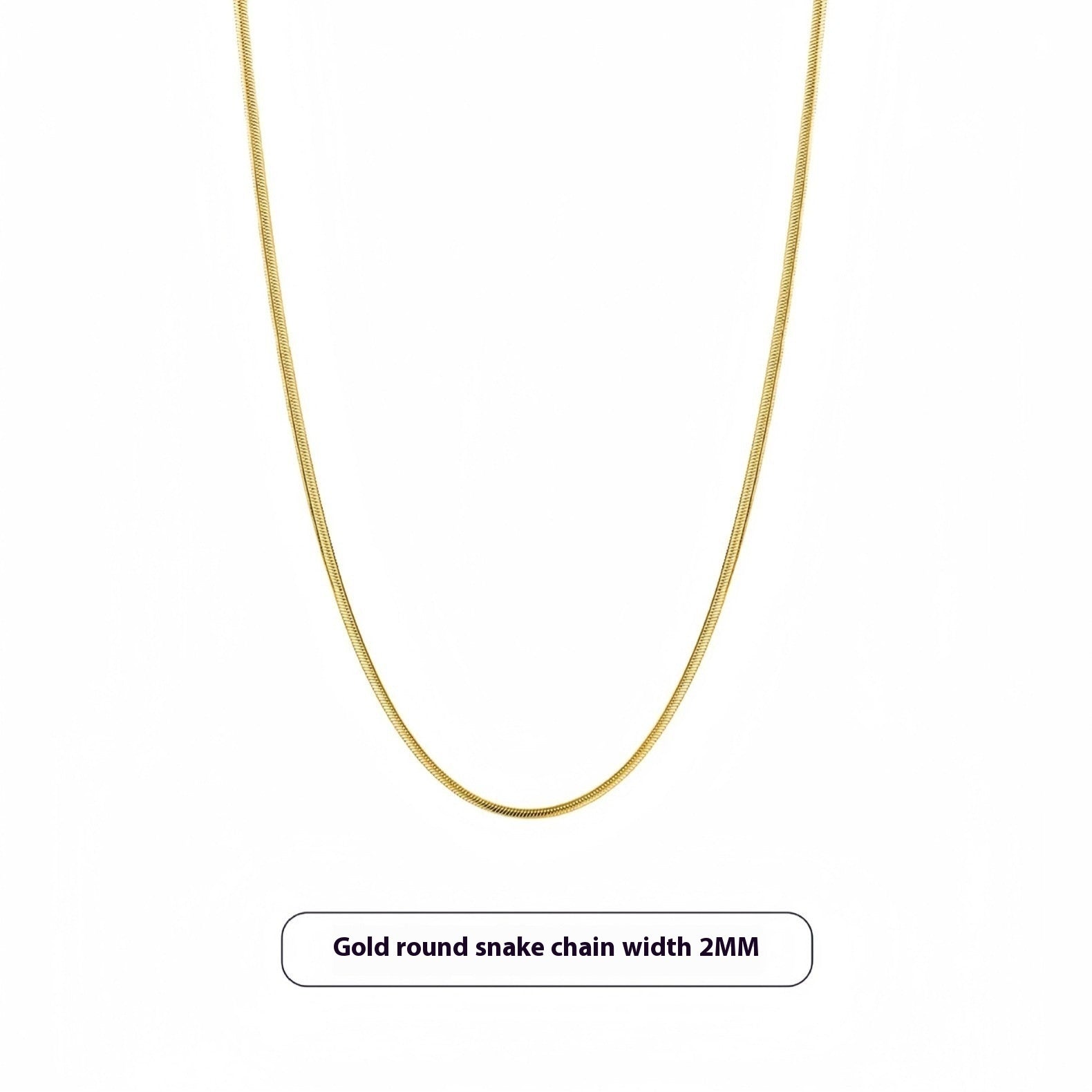 Titanium Steel Snake Chain Necklace Light Luxury Minority Sense