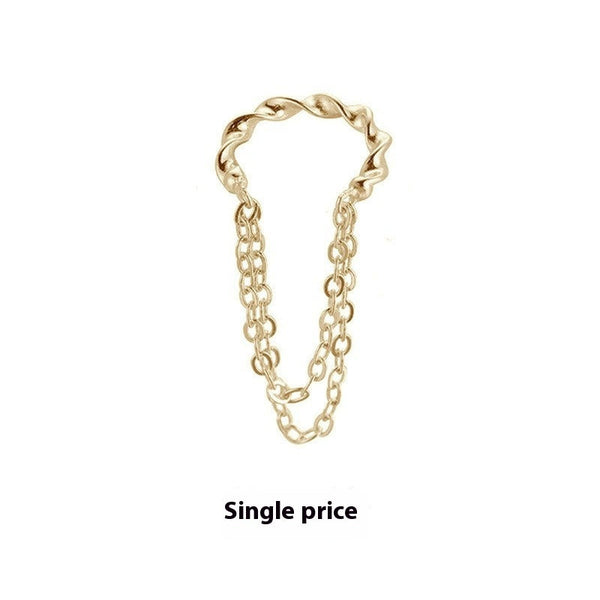 Sweet Art Handmade Double-layered Tassel Twist Ear Clip