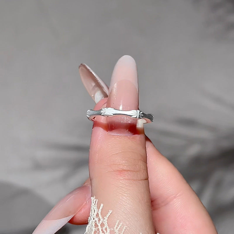 Bamboo Ring Women's Simple Niche Design Opening