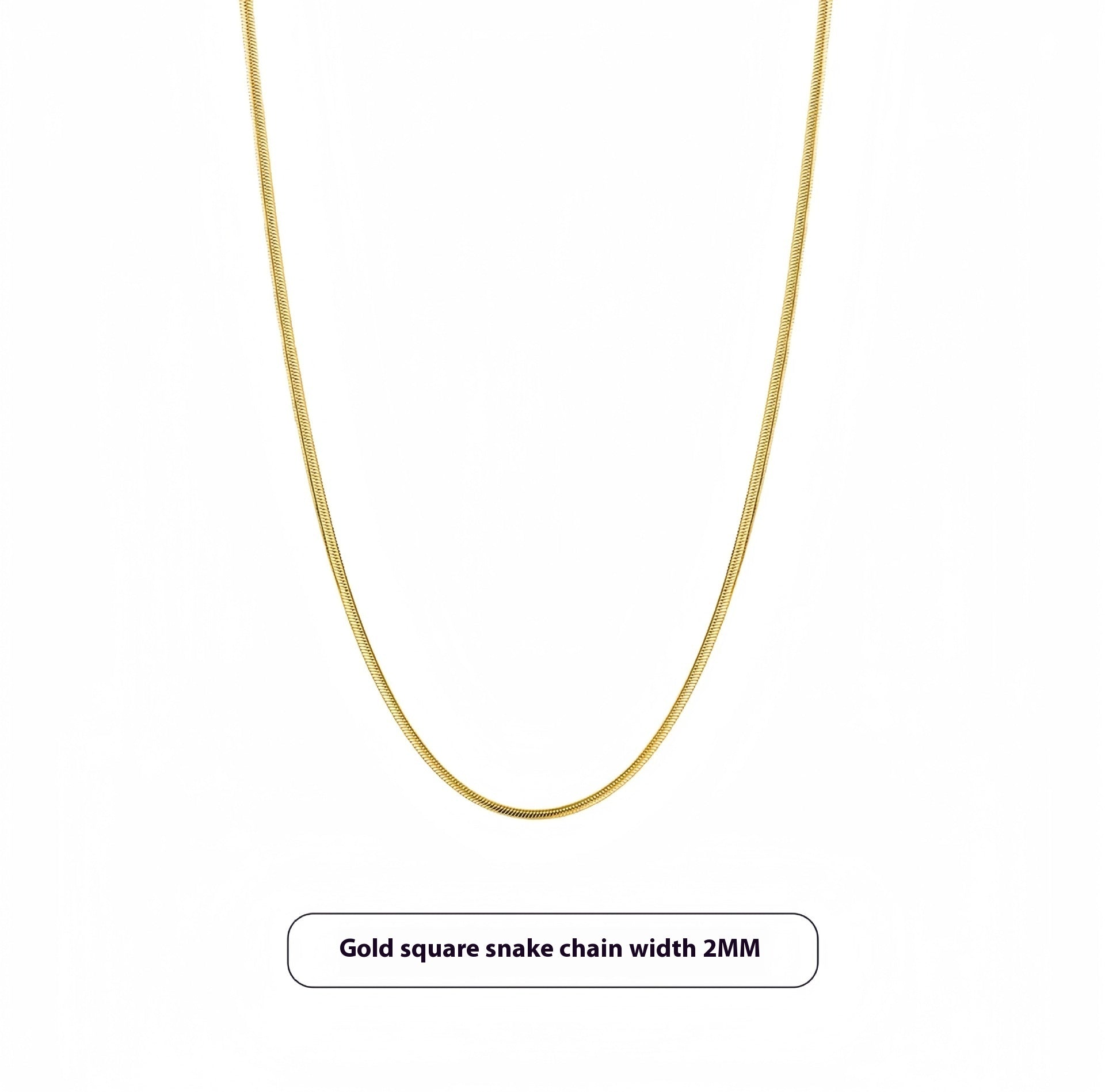 Titanium Steel Snake Chain Necklace Light Luxury Minority Sense