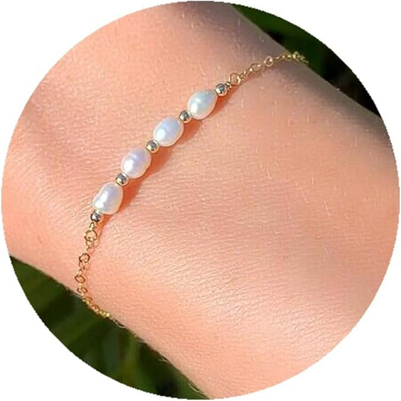 Artificial Pearl Pendant Bracelet