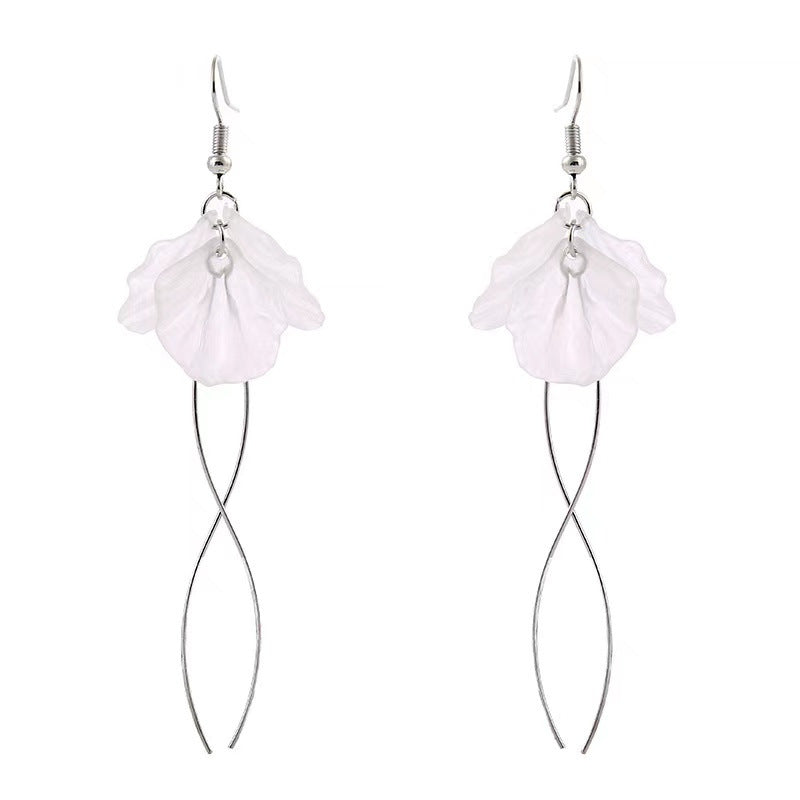 Ice Flower Tassel Earrings Long