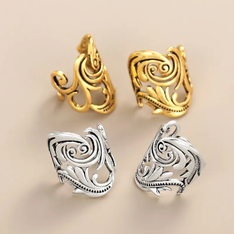 Simple Retro Ear Clip Leaves Earless Earrings