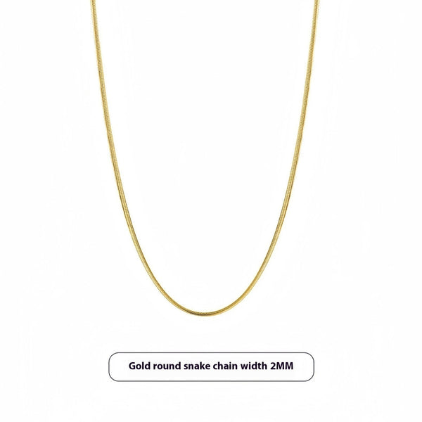 Titanium Steel Snake Chain Necklace Light Luxury Minority Sense