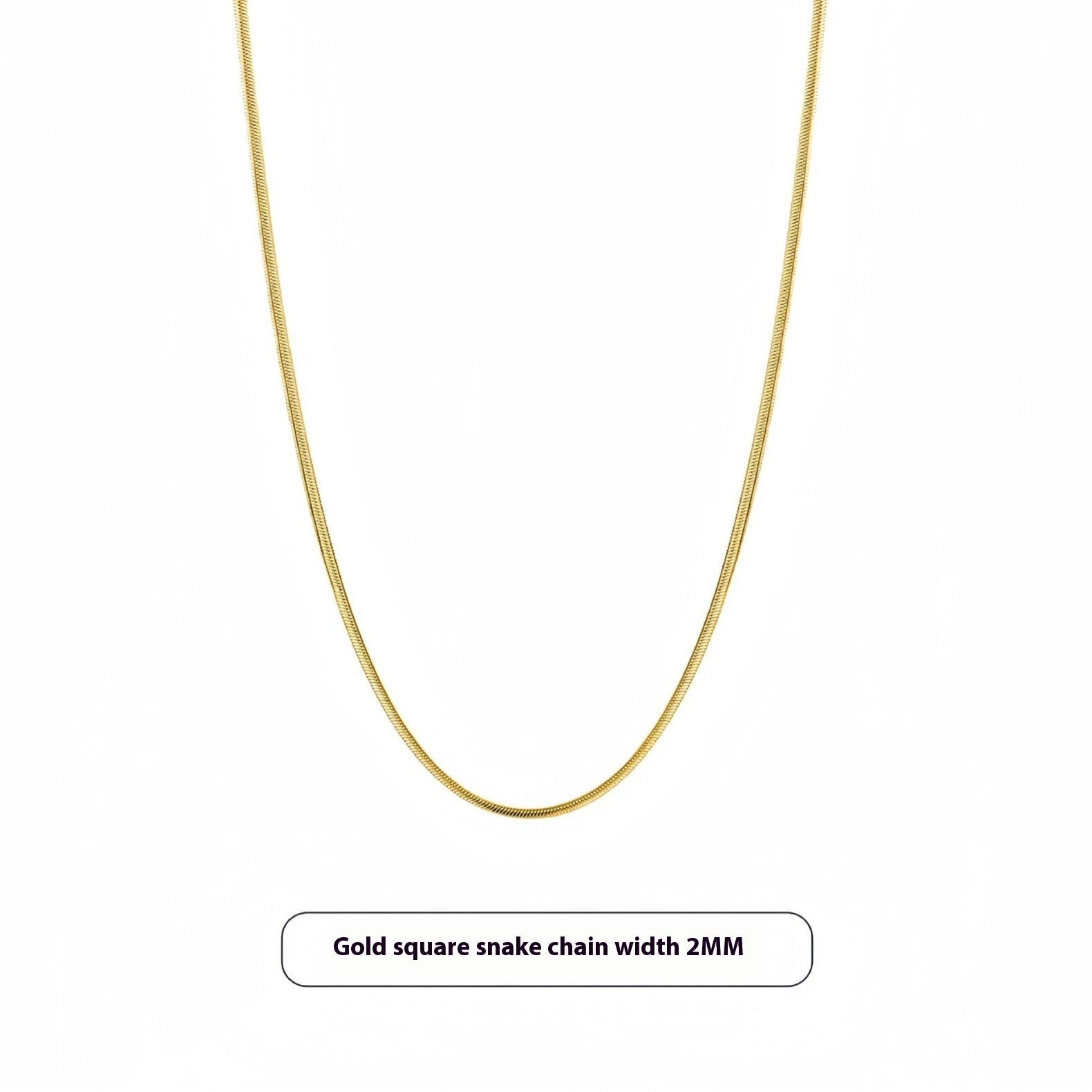 Titanium Steel Snake Chain Necklace Light Luxury Minority Sense