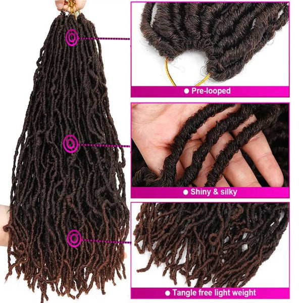 Earthworm Crochet  HUMAN HAIR Wig NuLocs Braiding Hair Dreadlocks